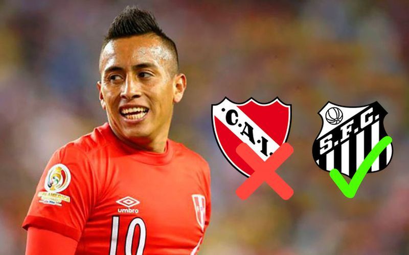 Cueva no irá a la Independiente pero podría fichar al Santos de Brasil