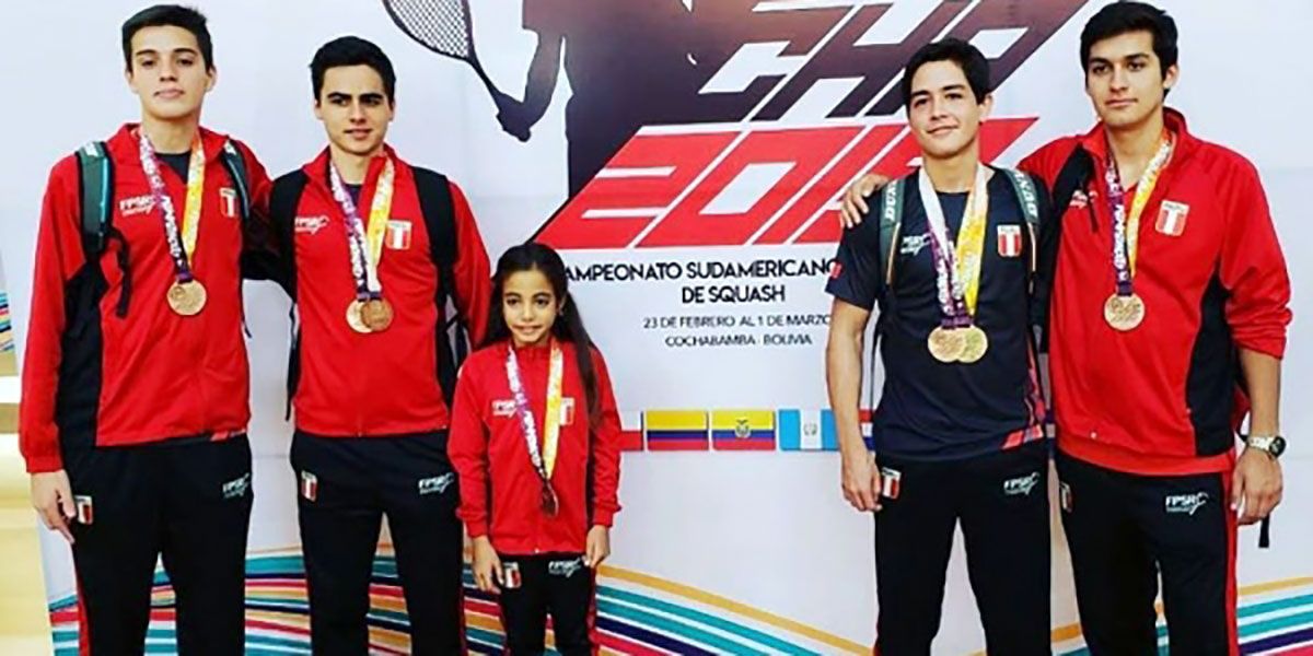 Squash peruano logra 5 medallas en sudamericano juvenil 2019