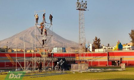 Arman escenario para concierto del 14 de agosto en el estadio Melgar