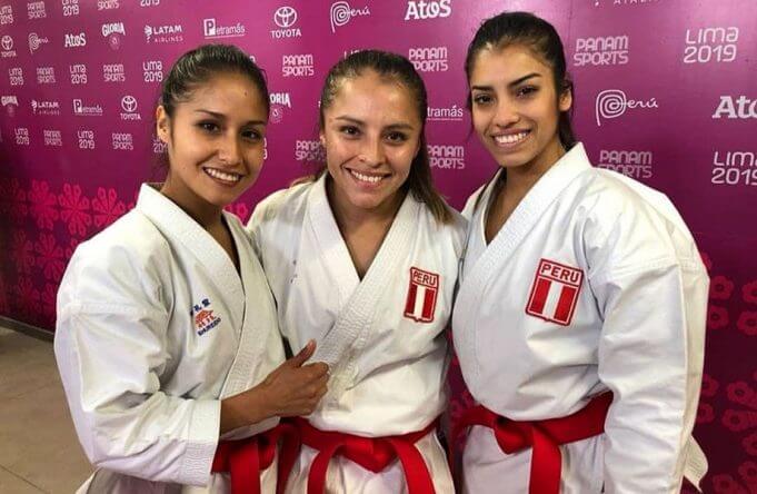 Bronce en kata: Saida Salcedo, Sol Romaní y Rosa Almarza.