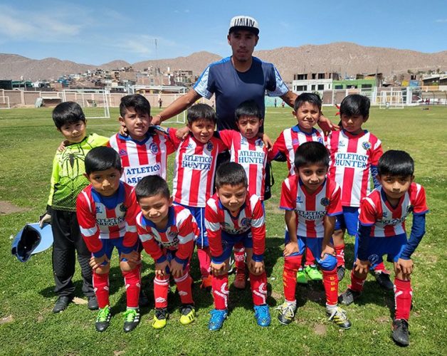 Todos los pequeños del Atlético Hunter.