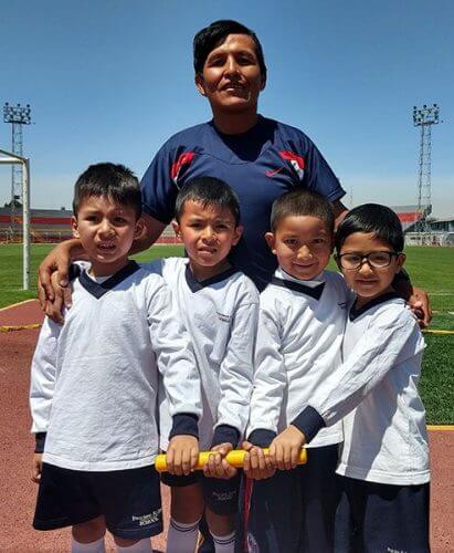 Los pequeños del colegio Francisco Rojas.