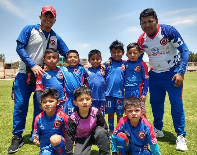 Los jugadores del Atlético Dominó de la categoría sub-5. 