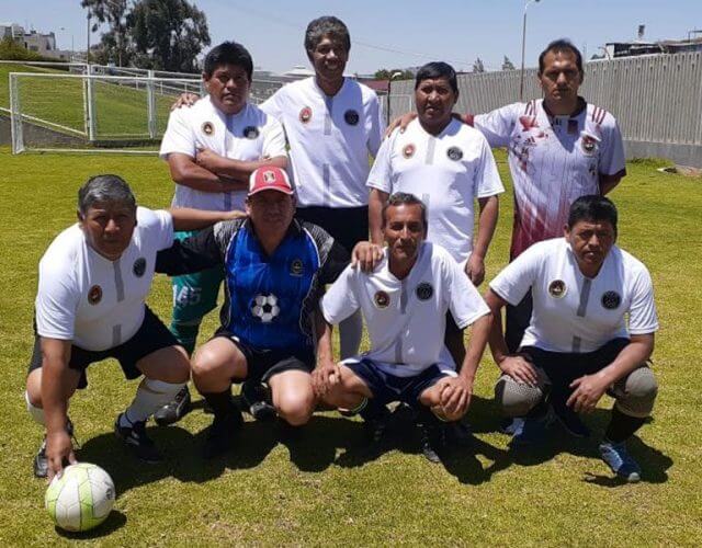 Equipo del área de Sociales en el fútbol 7.