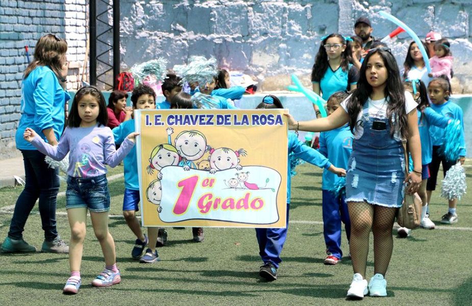 Niños de la I.E. Chaves de la Rosa inician actividades deportivas.