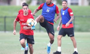 Selección nacional entrenó con plantel completo en los Estados Unidos para su partido de este viernes